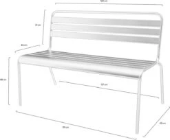 MaximaVida Metalen Tuinbank Max 120 Cm Olijfgroen -Tuinmeubel Verkoop 1200x992