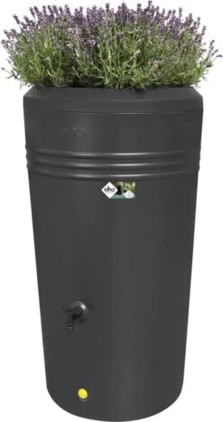 Elho Green Basics Regenton - Regenton - Living Black - Buiten - 200 Liter -Tuinmeubel Verkoop 635x1200