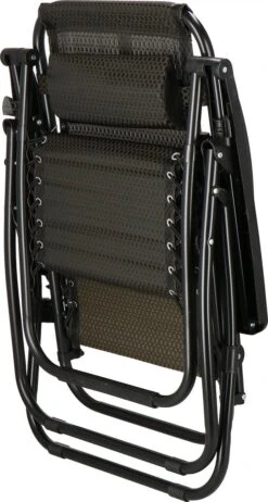 Springos Tuinstoel | Ligstoel | Opvouwbaar | Verstelbaar | Ergonomische Hoofdsteun | Bruin / Zwart -Tuinmeubel Verkoop 641x1200