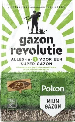 Pokon Gazon Revolutie - 7,5kg - Gazonmest / Graszaad / Bodemverbeteraar - Geschikt Voor 150m² - Binnen 15 Dagen Resultaat -Tuinmeubel Verkoop 743x1200 1