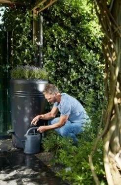Elho Green Basics Regenton - Regenton - Living Black - Buiten - 200 Liter -Tuinmeubel Verkoop 787x1200 1