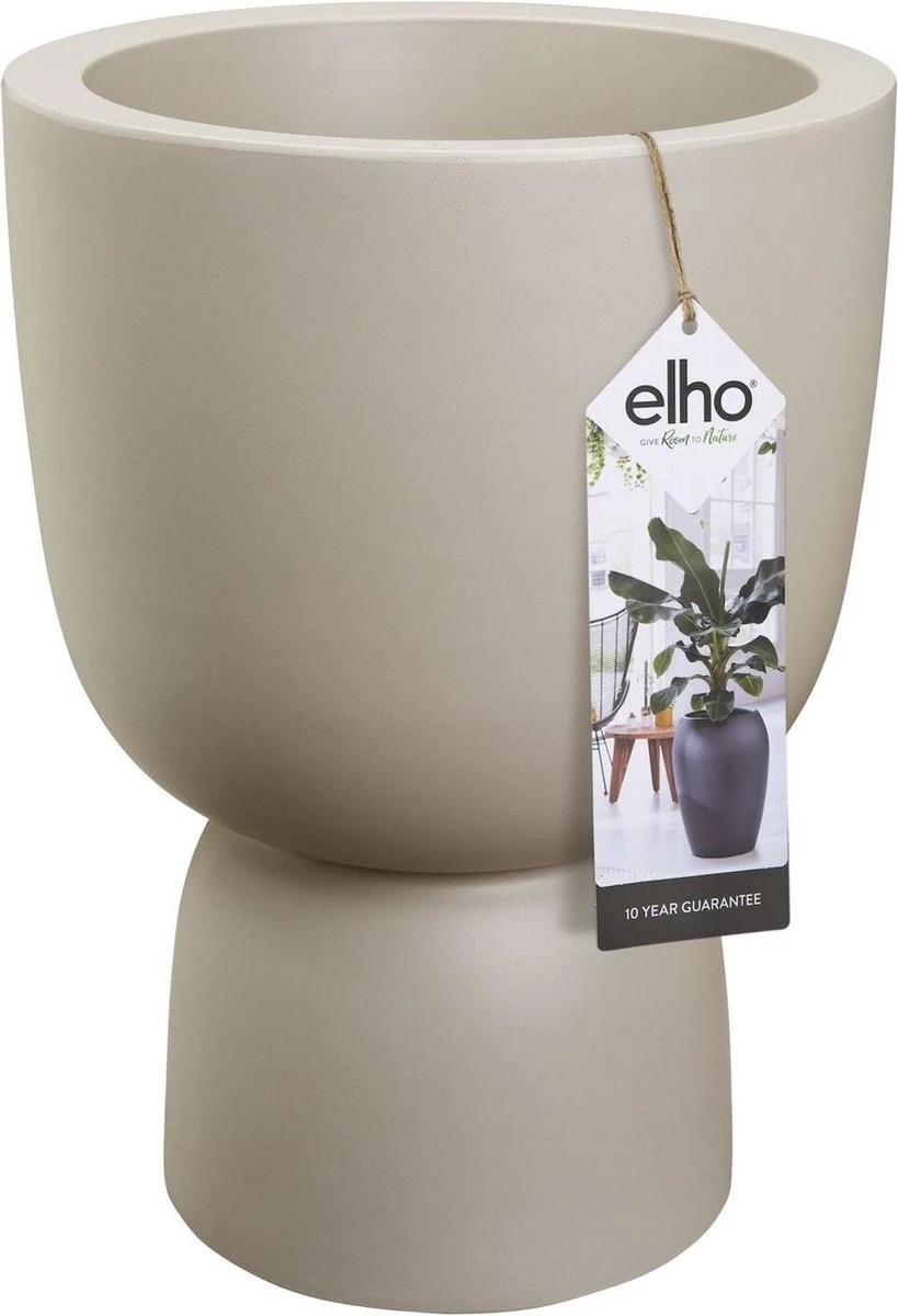 Elho Pure Coupe 41 - Bloempot Voor Binnen & Buiten - Ø 41.3 X H 57.9 Cm - Beige/Balanced Beige 3 Elho Pure Coupe 41 - Bloempot Voor Binnen & Buiten - Ø 41.3 X H 57.9 Cm - Beige/Balanced Beige