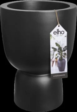 Elho Pure Coupe 41 - Bloempot Voor Binnen & Buiten - Ø 41.3 X H 57.9 Cm - Zwart/Zwart -Tuinmeubel Verkoop 825x1200 3