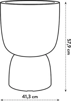 Elho Pure Coupe 41 - Bloempot Voor Binnen & Buiten - Ø 41.3 X H 57.9 Cm - Zwart/Zwart -Tuinmeubel Verkoop 843x1200 1