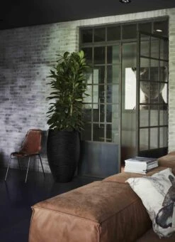 Capi Europe - Vaas Elegant Deluxe Rib NL - 56x84 - Zwart - Voor Binnen En Buiten - KBLR1132 -Tuinmeubel Verkoop 873x1200