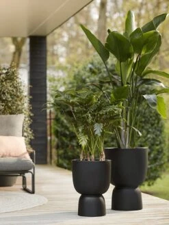 Elho Pure Coupe 41 - Bloempot Voor Binnen & Buiten - Ø 41.3 X H 57.9 Cm - Zwart/Zwart -Tuinmeubel Verkoop 900x1200 10