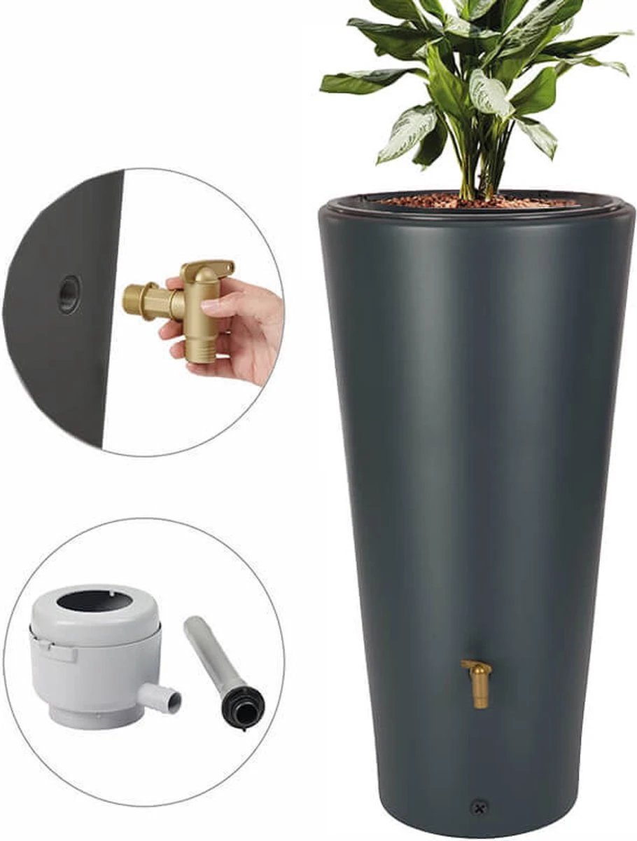 Garantia Regenton Vaso 220 Liter - 2 In 1 + Plantenbak + Vulautomaat 3 Garantia Regenton Vaso 220 Liter - 2 In 1 + Plantenbak + Vulautomaat