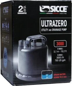 Sicce Ultra Zero - Vlakzuiger - Dompelpomp - Wateroverlast - 3000 L/h -Tuinmeubel Verkoop 998x1200